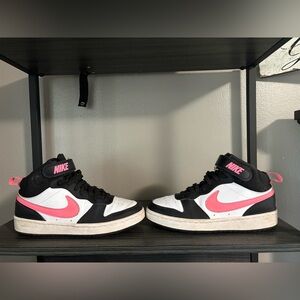 Nike Court Borough Mid 2 Pink and Black Sneaker - Kids' size 5.5